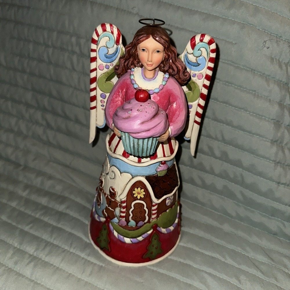 Jim Shore "Season's Sweetings" Angel figurine‎ 4034379 Excellent Condition